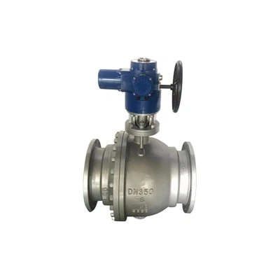DN350 PN16 Elektrisk fläns Metalltätning Gjutstål Kulventil