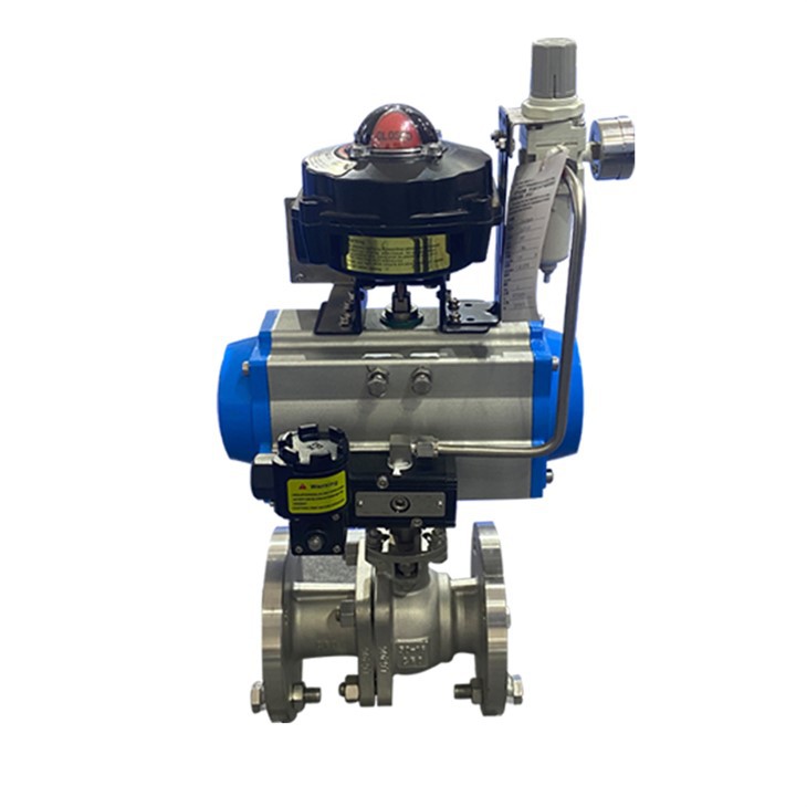 Pneumatic SS304 CF8 Flange Ball Valve